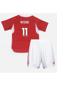 Fotbalové Dres Nottingham Forest Chris Wood #11 Dětské Domácí Oblečení 2023-24 Krátký Rukáv (+ trenýrky)